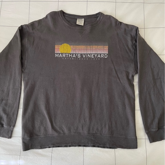 Sage Gray/Green L Martha’s Vineyard Crewneck Sweatshirt - Picture 1 of 2